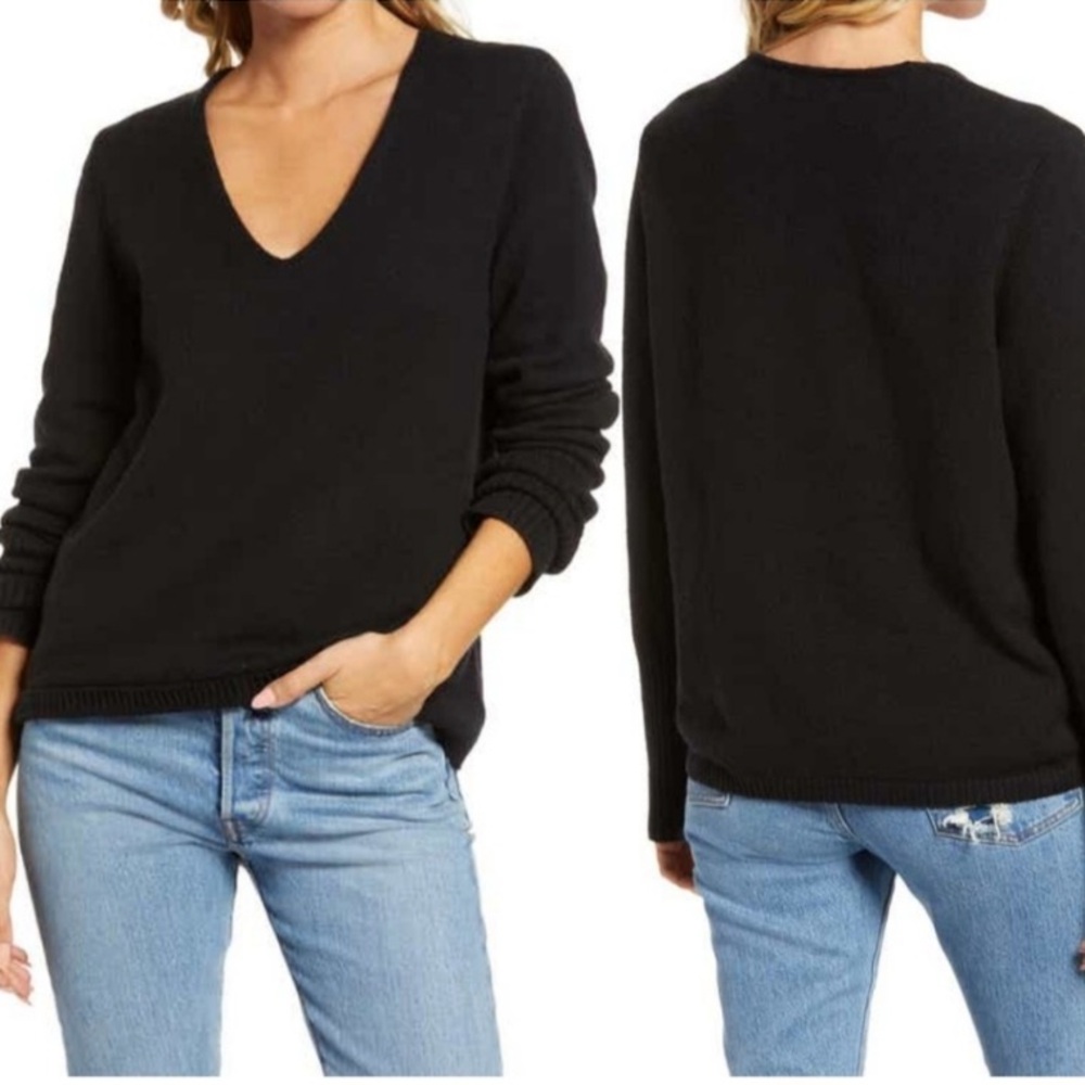 Treasure and Bond V Neck Oversized Sweater